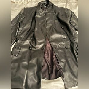 Zara faux leather blazer